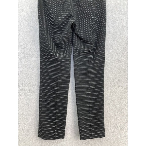 Ann Taylor Women's Pants Micro Black White Polka Dot Size 0 Straight Leg - Picture 7 of 10